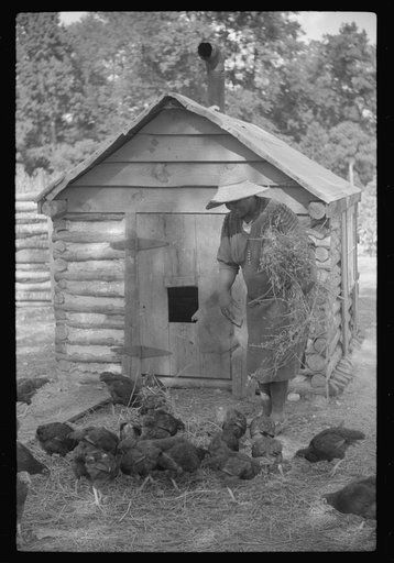 Pauline Clyburn, rehabilitation borrower, Manning, Clarendon County, South Carolina, and her son repairing home
