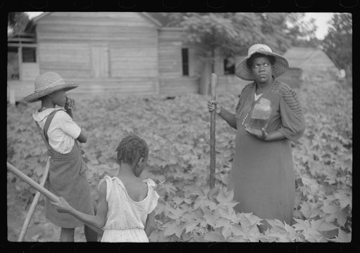 Untitled photo, possibly related to: Two of Pauline Clyburn's children, rehabilitation borrowers, Manning, Clarendon County, South Carolina