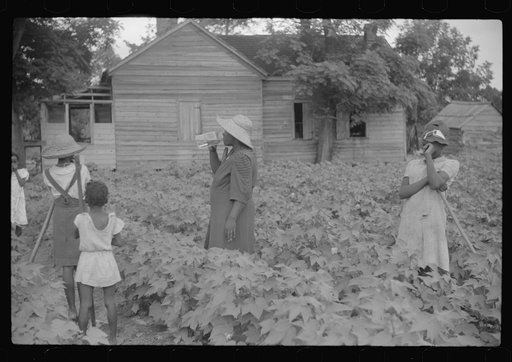 Untitled photo, possibly related to: Two of Pauline Clyburn's children, rehabilitation borrowers, Manning, Clarendon County, South Carolina