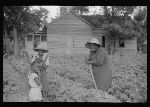 Untitled photo, possibly related to: Two of Pauline Clyburn's children, rehabilitation borrowers, Manning, Clarendon County, South Carolina