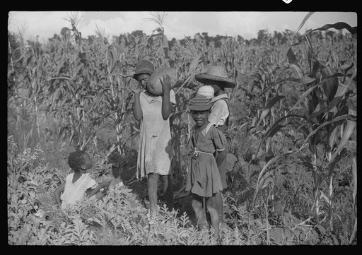 Untitled photo, possibly related to: Two of Pauline Clyburn's children, rehabilitation borrowers, Manning, Clarendon County, South Carolina