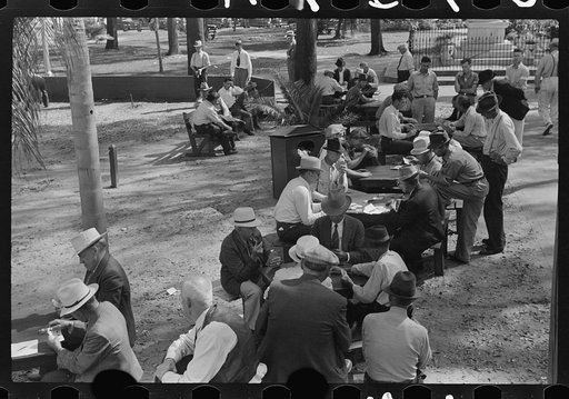 General town meeting place: the park. Lakeland, Florida