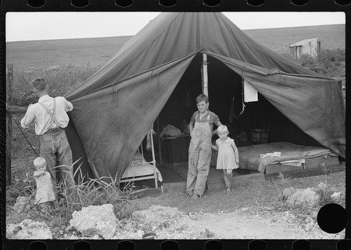 Untitled photo, possibly related to: Canal Point (vicinity), Florida. A migrant laborer's family.