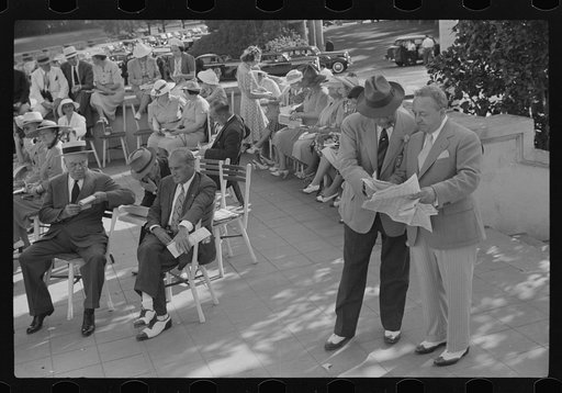 Untitled photo, possibly related to: Horse races, Hialeah Park, Miami, Florida