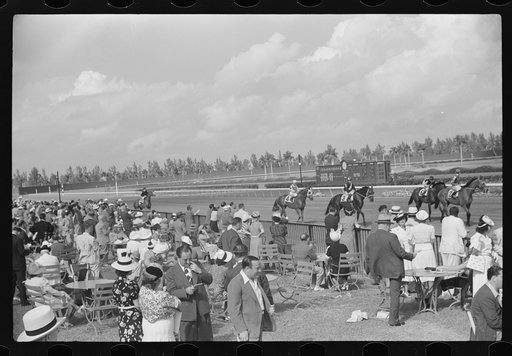 Untitled photo, possibly related to: Horse races, Hialeah Park, Miami, Florida