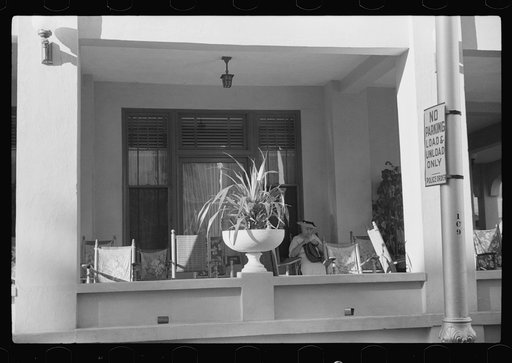 Hotel porch. Miami, Florida