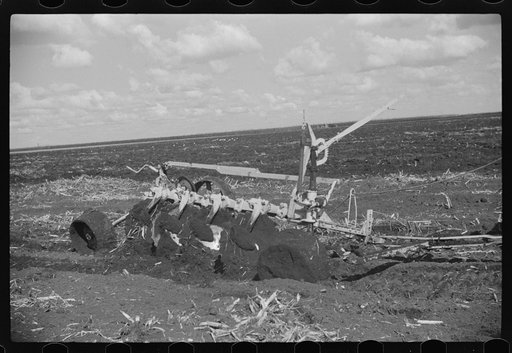 Untitled photo, possibly related to: Discing the black mulch land before planting sugarcane for United States Sugar Corporation near Clewistown, Florida