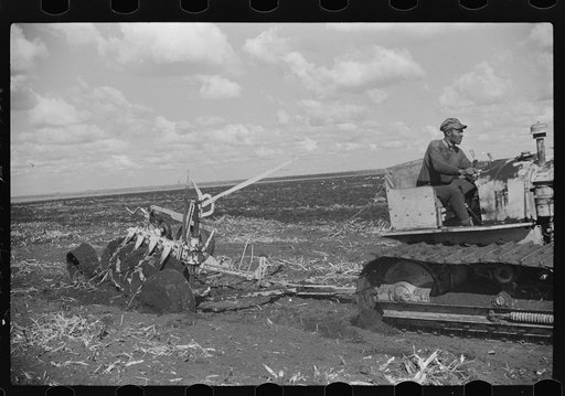 Discing the land before planting sugarcane for United States Sugar Corporation near Clewistown, Florida