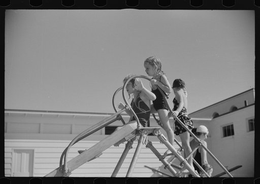 Untitled photo, possibly related to: Sliding into the pool at Greenbelt, Maryland