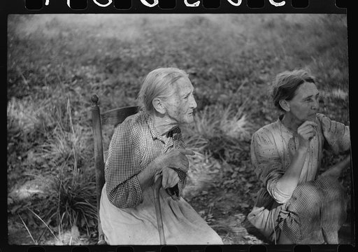 Untitled photo, possibly related to: Mrs. Lloyd, ninety-one year old mother of Miss Nettie Lloyd, who is a pellagra victim. Mrs. Lloyd was born and reared in Orange County; has lived on this spot since her marriage sixty-nine years ago. It is on a new road leading off from left of Route number 54, a