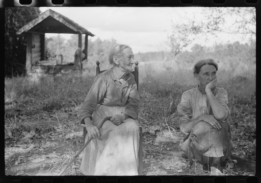 Untitled photo, possibly related to: Mrs. Lloyd, ninety-one year old mother of Miss Nettie Lloyd, who is a pellagra victim. Mrs. Lloyd was born and reared in Orange County; has lived on this spot since her marriage sixty-nine years ago. It is on a new road leading off from left of Route number 54, a