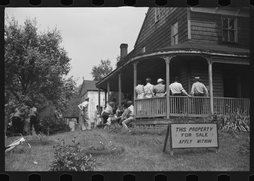 Untitled photo, possibly related to: York County, Pennsylvania. An auction sale of a house and household goods