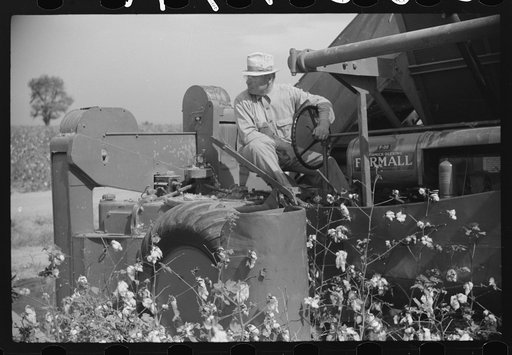Untitled photo, possibly related to: International cotton picker on Hopson Plantation, Clarksdale, Mississippi Delta, Mississippi