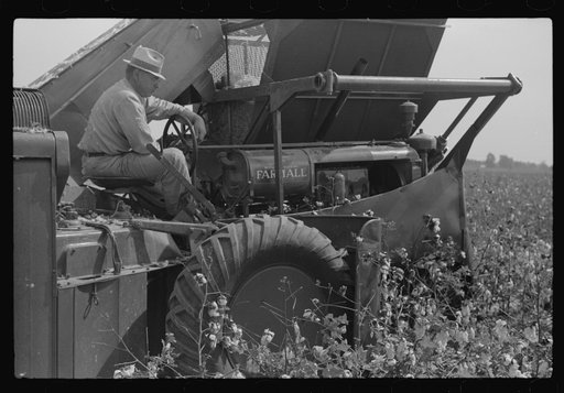International cotton picker on Hopson Plantation, Clarksdale, Mississippi Delta, Mississippi