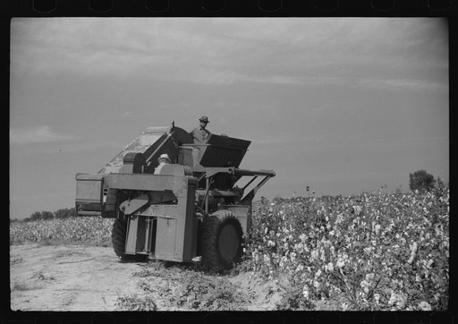 Rust cotton picker, Mileston Plantation, Mississippi Delta, Mississippi