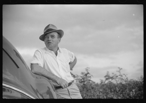 Untitled photo, possibly related to: Mr. Sam Knowlton and one of his assistants, talking together in cotton field on Knowlton Plantation, Perthshire, Mississippi Delta, Mississippi