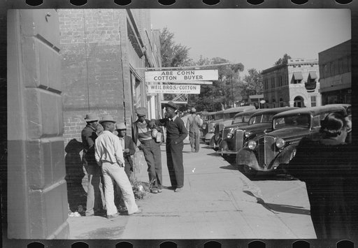 Cotton offices, main street, Saturday afternoon, Belzoni, Mississippi Delta, Mississippi