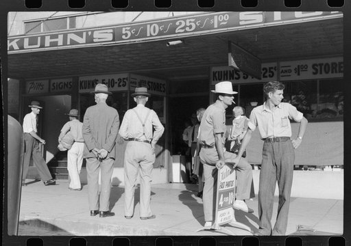 Saturday afternoon on main street of Lexington, Mississippi Delta, Mississippi
