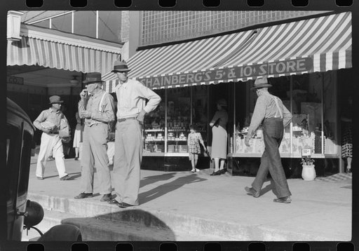 Saturday afternoon on main street, Lexington, Mississippi Delta, Mississippi