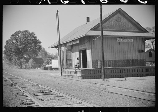 Untitled photo, possibly related to: Railway station on cotton plantation, Mileston Plantation, Mississippi Delta, Mississippi