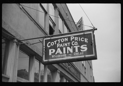 Signs on office building on Cotton Row, Front Street, Memphis, Tennessee