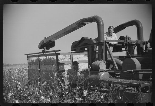 Untitled photo, possibly related to: Rust cotton picker on Cloverdale Plantation, Clarksdale, Mississippi Delta, Mississippi