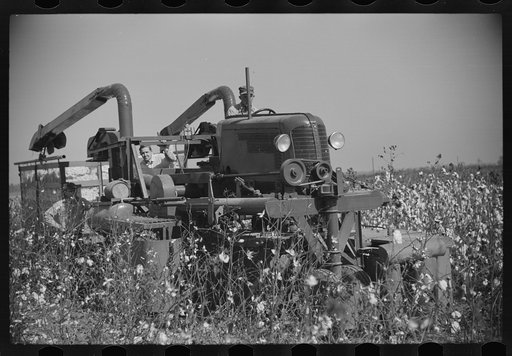 Untitled photo, possibly related to: Rust cotton picker on Cloverdale Plantation, Clarksdale, Mississippi Delta, Mississippi