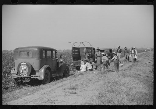 Untitled photo, possibly related to: Mexican seasonal laborer returning home after picking cotton on Hopson Plantation, Mississippi