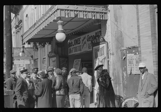 Entrance to a movie house, Beale Street, Memphis, Tennessee