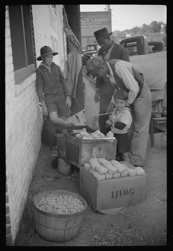 Selling peanuts on Saturday afternoon, Clarksdale, Mississippi Delta, Mississippi