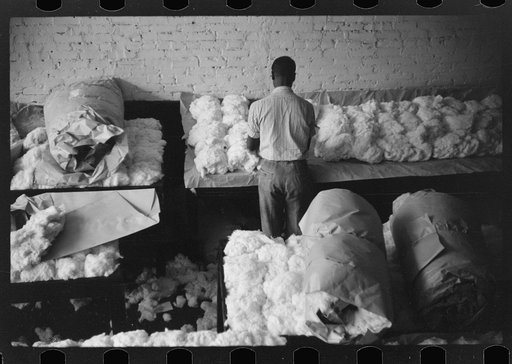 Untitled photo, possibly related to: Sampling and classing cotton in classing rooms of cotton factor's office, Memphis, Tennessee