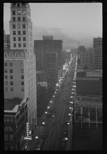 Untitled photo, possibly related to: View of Memphis, Tennessee, from roof of hotel