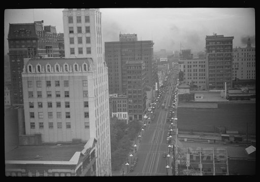 Untitled photo, possibly related to: View of Memphis, Tennessee, from roof of hotel