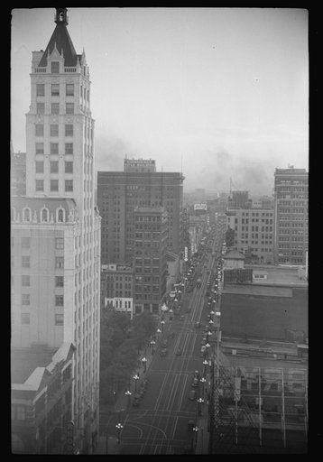 Untitled photo, possibly related to: View of Memphis, Tennessee, from roof of hotel