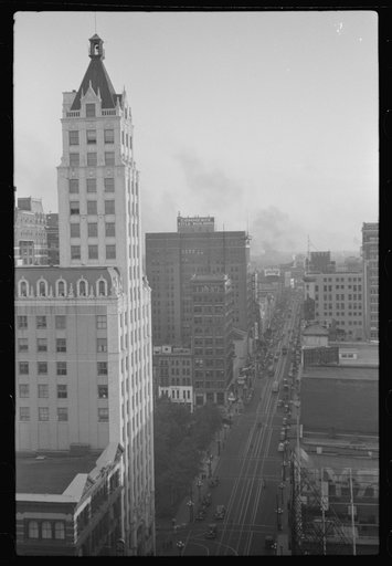 Untitled photo, possibly related to: View of Memphis, Tennessee, from roof of hotel