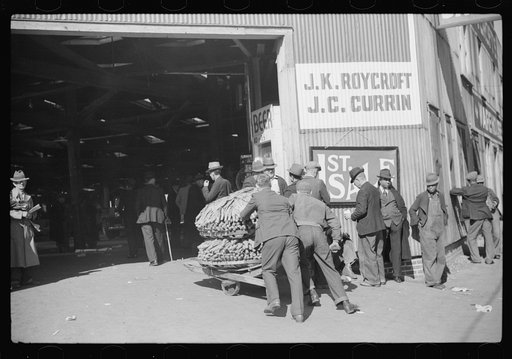 Taking tobacco into warehouse, Durham, North Carolina