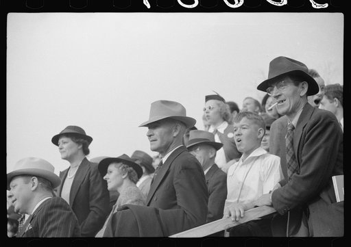 Untitled photo, possibly related to: Spectators at the Duke University-North Carolina football game. Durham, North Carolina