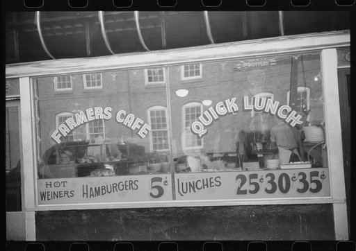 Cafe in tobacco warehouse district. Durham, North Carolina