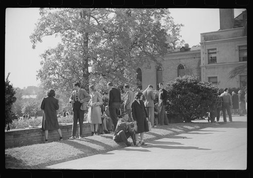 Students during change of classes, University of North Carolina, Chapel Hill, North Carolina