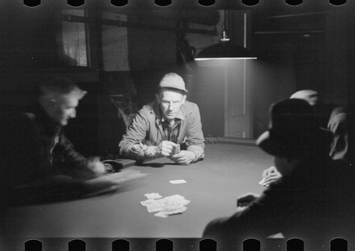 Untitled photo, possibly related to: Farmers playing cards on a winter morning, Woodstock, Vermont