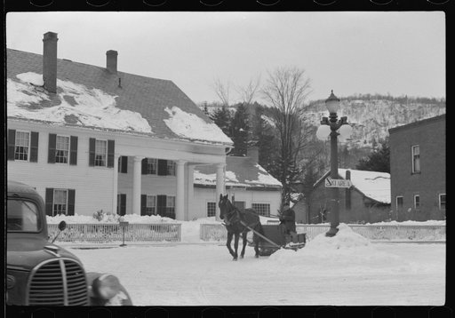 Untitled photo, possibly related to: Mr. G.W. Clarke, who is seventy-one years old and has always lived in Vermont brings his butter to town on Saturday to sell to his customers in Woodstock, Vermont