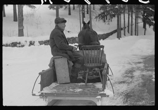 Mr. G.W. Clarke, who is seventy-one years old and has always lived in Vermont brings his butter to town on Saturday to sell to his customers in Woodstock, Vermont