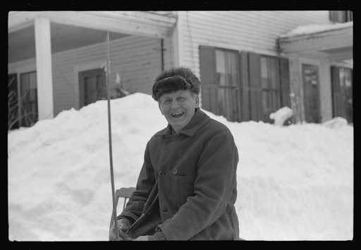 G.W. Clark, seventy-one year old farmer, has come to town on Saturday to sell butter. Woodstock, Vermont. He has always lived in Vermont