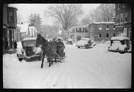 Untitled photo, possibly related to: Mr. G.W. Clarke coming to town to sell butter on Saturday. Woodstock, Vermont. He is seventy-one years old and has always been a resident of Vermont