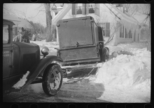 Untitled photo, possibly related to: Delivery truck in the driveway. Woodstock, Vermont