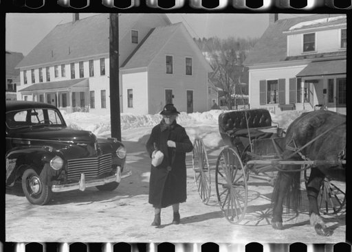 Untitled photo, possibly related to: Going to town on a very cold day. Woodstock, Vermont