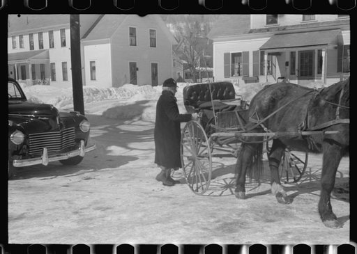 Untitled photo, possibly related to: Going to town on a very cold day. Woodstock, Vermont