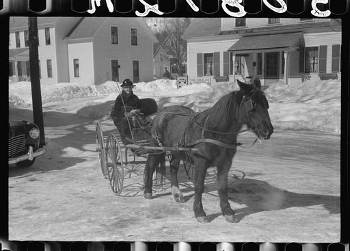 Untitled photo, possibly related to: Going to town on a very cold day. Woodstock, Vermont
