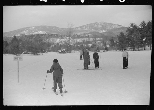 Untitled photo, possibly related to: Local schoolchildren of North Conway, New Hampshire, have ski races on Saturdays on Cranmore Mountain