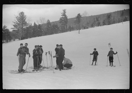 Untitled photo, possibly related to: Local schoolchildren of North Conway, New Hampshire, have ski races on Saturdays on Cranmore Mountain